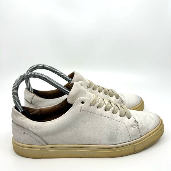 FRYE Ivy Low Lace White Leather Sneaker Women's 6 US - Picture 3 of 9